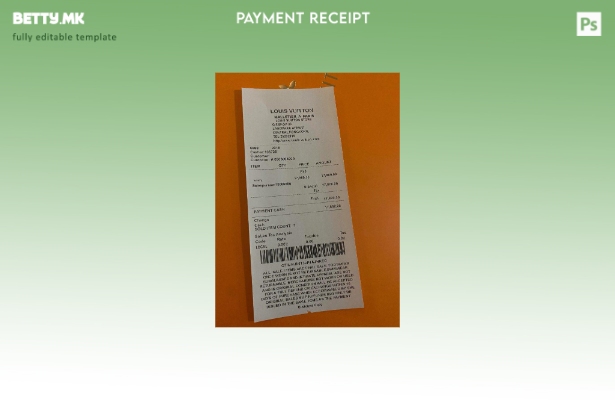 Модерен стил на шаблон за потврда за плаќање на Луј Витон